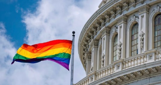 Pride Flag in front of gov't bldg